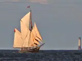 Large gaff-rigged ship